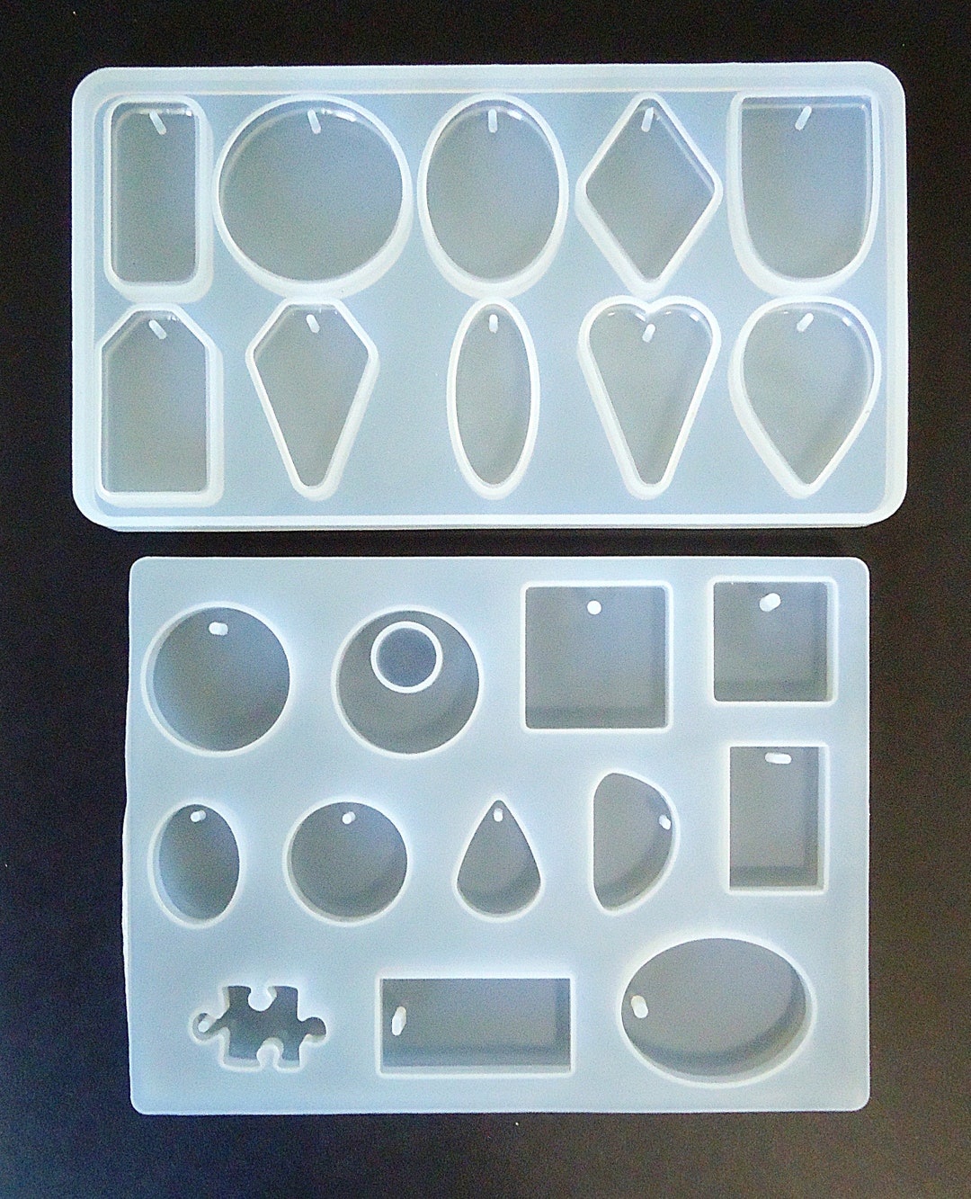 Silicone Pendant Molds for Resin Casting, Pendant Molds 10 Piece or 12 ...
