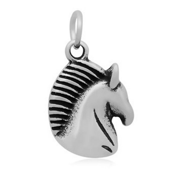Stainless Steel Horse Pendant 18mm Tall 
