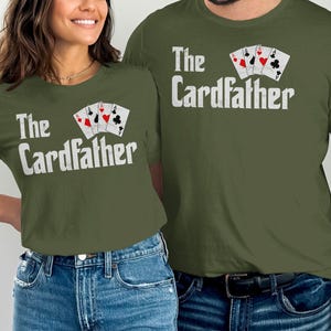 Magliette di Cardfather, Asso di Carte, Magliette da Casinò, Magliette da Gioco d'Azzardo, Poker, Giochi di Carte, Magliette Divertenti, Grafica Fantastica, Regali Popolari