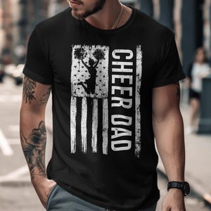 Camiseta para papá animador, camiseta para papá animador, regalo de animadora para papá, camiseta de entrenador de animadoras, camiseta de papá gimnasta para competiciones de animadoras