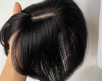 Wigs, Hairpieces On The Top Of The Head, Hairpieces To Increase Hair Volume, Invisible Hairpieces On The Top Of The Head To Cover Gray Hair