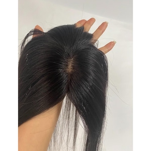 Women&#39;s Shoulder-Length Human Hair Clip-In Topper, Real Hair Clip-In Topper For Volume And Gray Coverage, Hairpiece After Chemotherapy