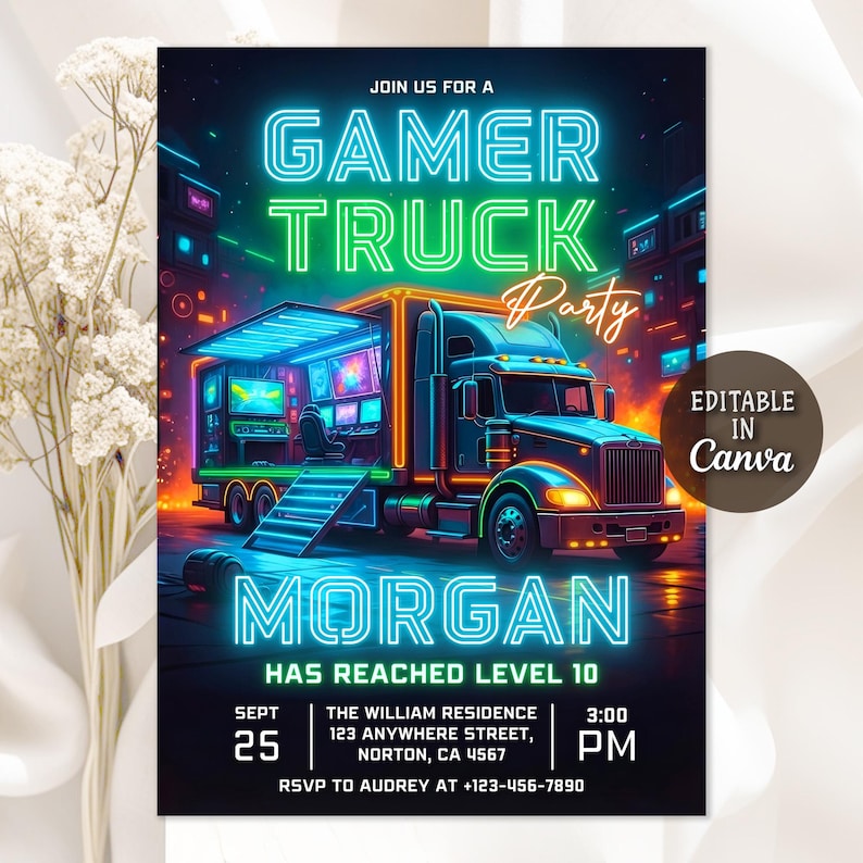 video truck invite,video gamer truck,game truck boy,boy game truck,game truck invite,video game party,neon game truck,video truck party,video game invite,gamer truck invite,gamer truck party,game invitation,Gaming Birthday,Gamer Truck Birthday,Video Game Birthday,Gamer Invitation,Gaming Bus Birthday,Gaming Invitation,Editable Template,Birthday Invitation,Editable Invitation