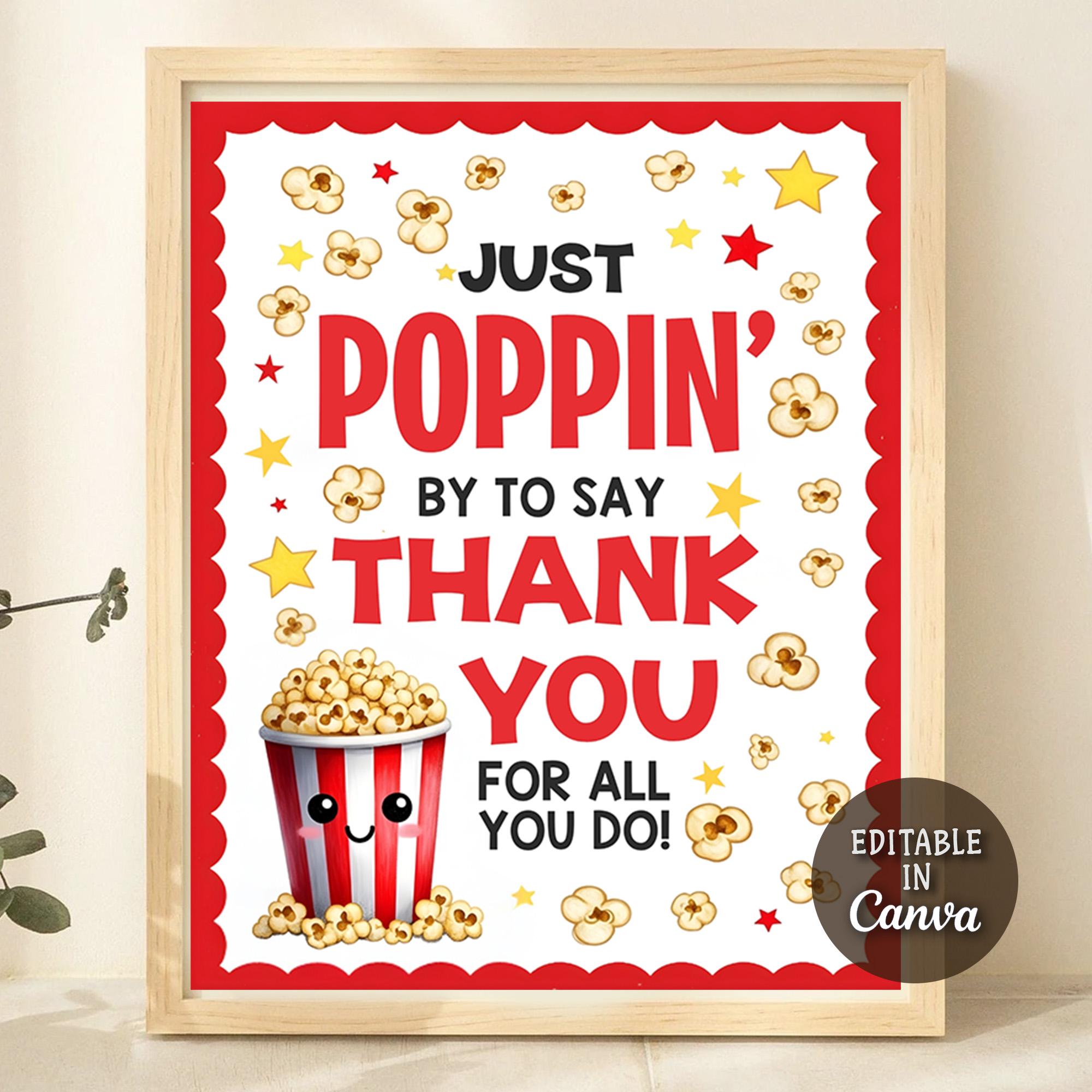 Popcorn Thank You - Etsy