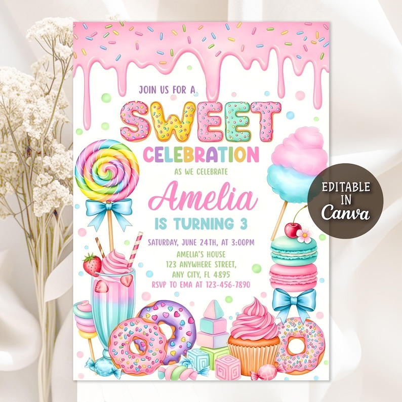 Ice cream invitation,Dessert Birthday,Cake invitation,Sweet invitation,Sprinkles Party,Sweet celebration,Donut invitation,Candy invitation,Sweets invitation,Sweet Party,sweet one invitation,two sweet invitation,four-ever sweet,candyland party,candyland birthday,candy invite,candyland invitation,candy party,candy birthday,girl invitation,candy evite,candy birthday evite,digital candy invite,candy phone invite,sweets phone invite,sweets evite,sweets phone,Editable Template,Birthday Invitation