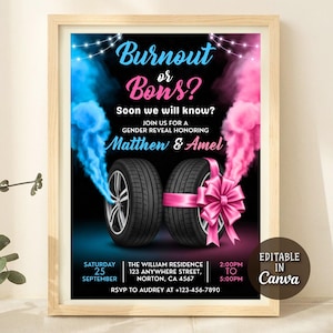 burnouts baby shower,Smoke Gender Reveal,gender reveal invite,Boy or Girl invite,he or she,He or She invite,he or she invitation,Pink or Blue invite,burnouts bows party,burnouts or bows,burnouts bows invite,gender reveal party,gender reveal,Editable Template,Birthday Invitation,Editable Invitation