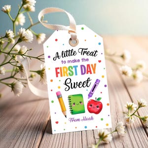 Back To School Teacher Gift Tag, Back To School Gift Tag For Teacher, New Teacher Gift, Teacher Appreciation Tag, Editable Canva Template