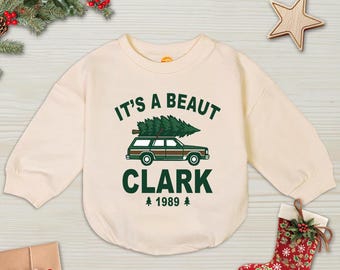 It’s A Beaut Clark Christmas Romper, Funny Christmas Vacation Baby Outfit, Infant Bodysuit, Xmas Baby Clothes, Winter Baby Romper