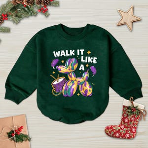 Mono de Carnaval "Pasea como un perro", ropa de Carnaval de Luisiana, Martes de Carnaval, globo, mono de NOLA, ropa infantil para festivales