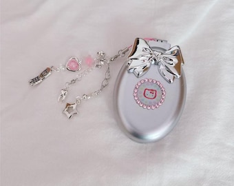 DIY Kawaii Phone Keychain Mirror: Y2K Travel Beauty Gift