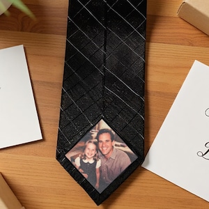 Personalised Photo Patch for Ties,Custom Photo Tie Patch for Wedding,Wedding Gifts for Dad,Father of the Bride,Father of the Groom
