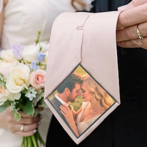 Custom Photo Tie Patch, Gift for Father of the Bride, wedding gift for dad, Anniversary gift, Engagement gift