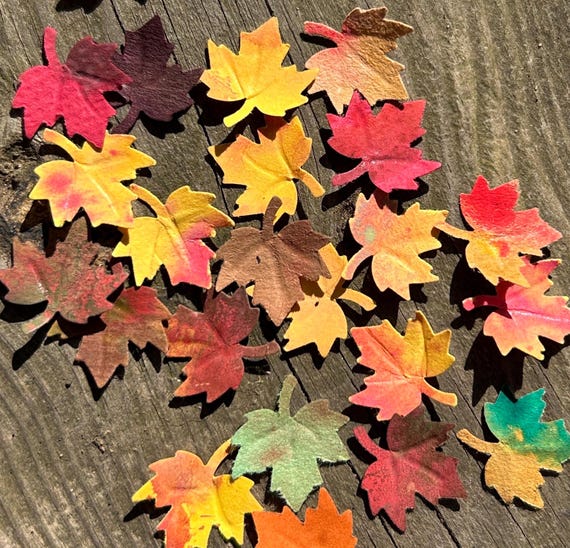 Dolls house Halloween fall autumn scatter leaves 12th or 6th scale by Wyrdworldminiatures