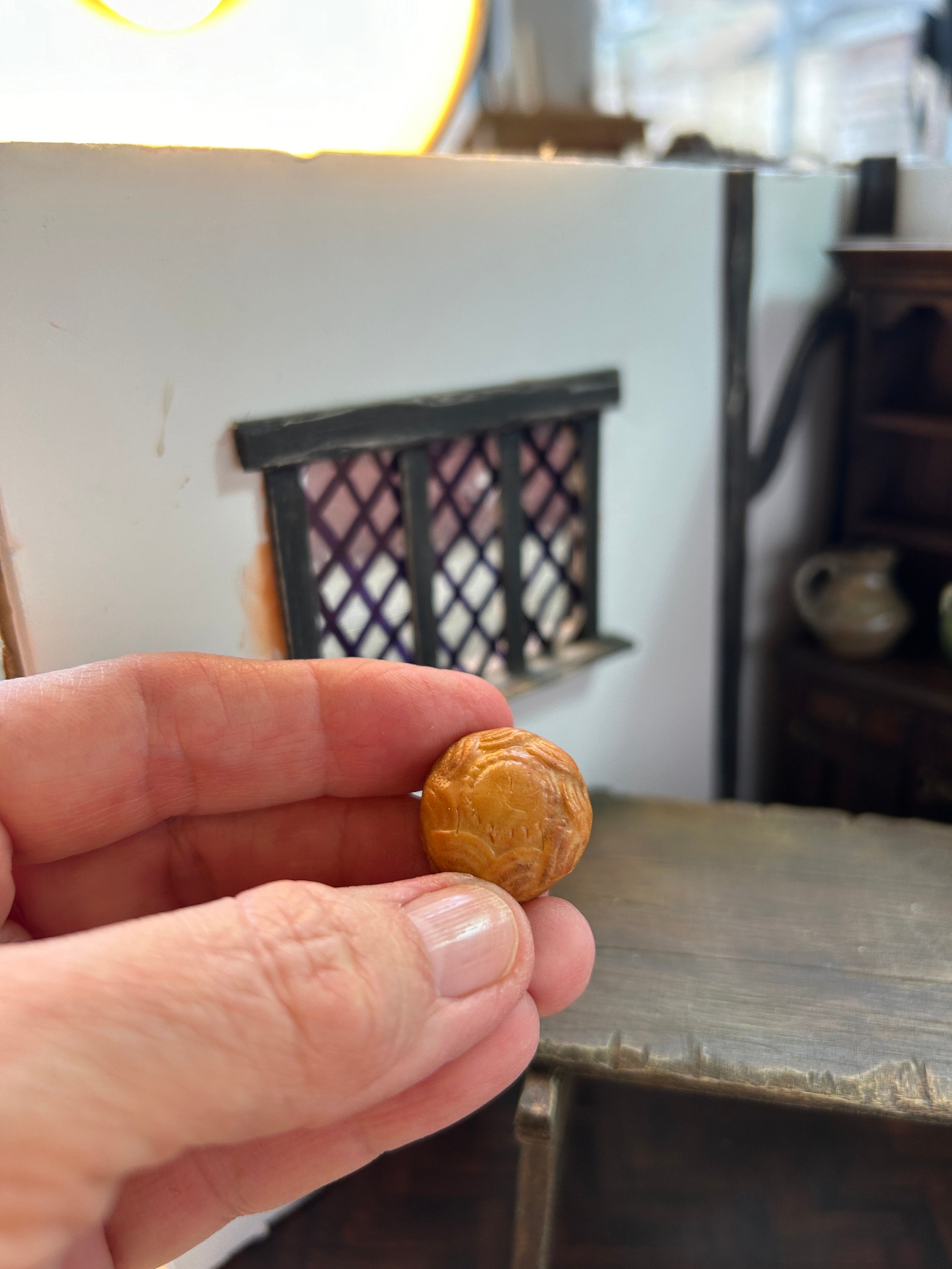 One Inch Miniatures Miniature Tudor Pie Hand Made 1/12 Dolls House 1 Inch Dollhouse Scale ...