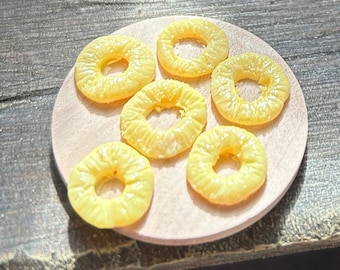Pineapple Rings Slices 1/12 Dolls House Scale Miniature