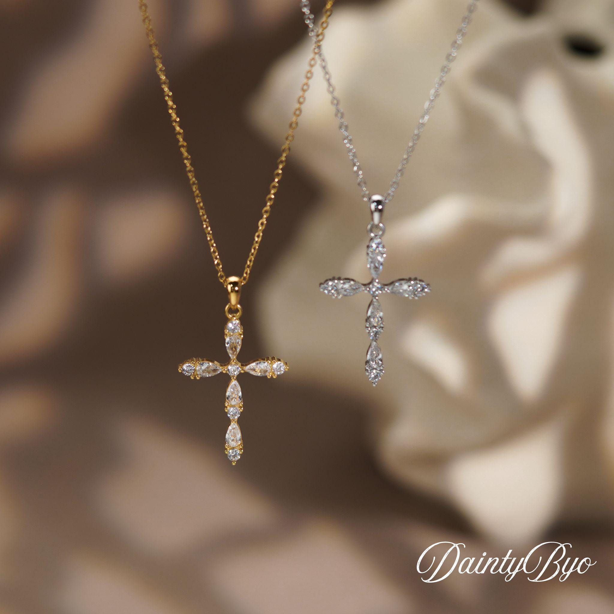 Ciondolo Croce In Argento 925 - Materia Semplice - Opaco E Lucido, Prodotto In Germania, Con Scatola Regalo