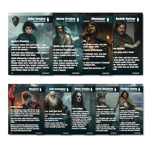Cartes artistiques personnalisées ASOIAF - Greyjoy - Cartes NCU (PDF prêts à imprimer)