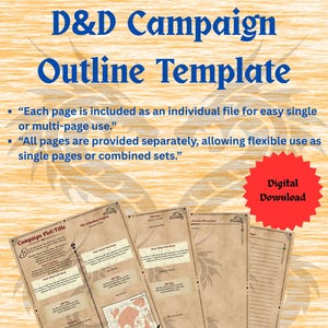 DnD Campaign Module Template – Editable RPG Rulebook Layout for Game Masters – Instant Digital Download