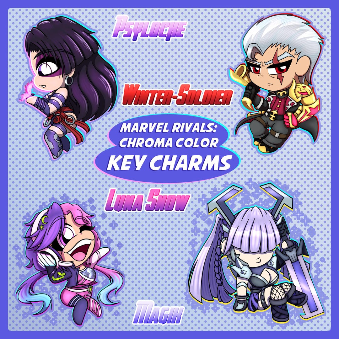 Rouges Keychain Marvel Rivals Marvel Rivals: Chroma Color Key Charms - Etsy
