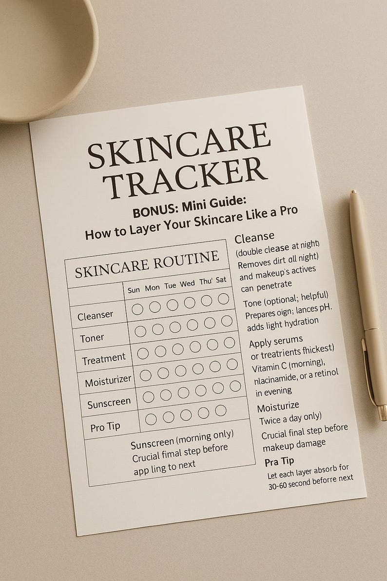 Printable Skincare Guide - Etsy
