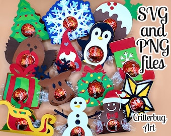 Christmas Chocolate/Lollipop holders SVG PNG files