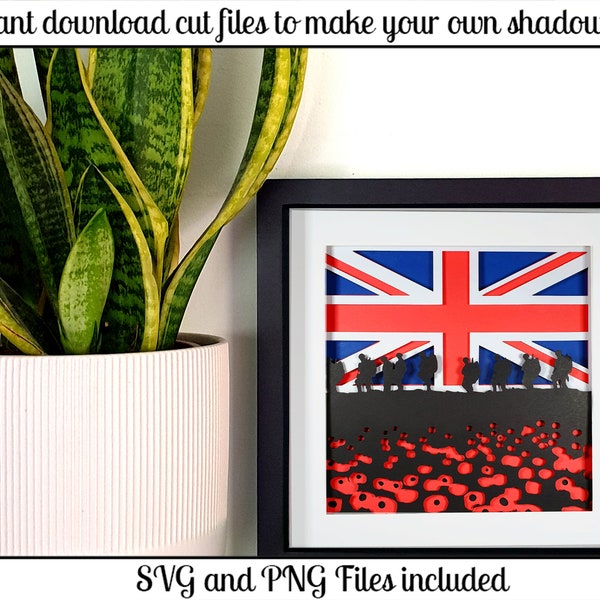 Lest We Forget - SVG and PNG cut files for shadow box