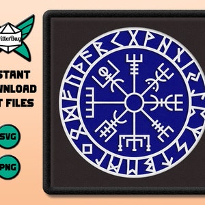 Vegvisir, Viking Compass - SVG and PNG cut files for shadow box
