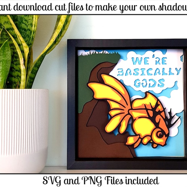 Keyfish - Critical Role - shadow box SVG and PNG cut files Keyfish - Critical Role - shadow box SVG and PNG cut files