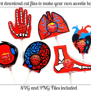 Biology Themed Chocolate/Lollipop holders SVG PNG files