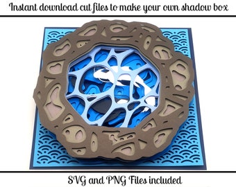 Avatar Pond - SVG and PNG cut files for shadow box