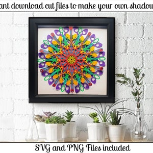 Spoon Theory Mandala - SVG and PNG cut files for shadow box