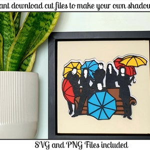 Friends - shadow box SVG and PNG cut files