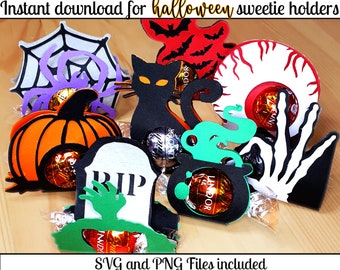 Halloween Chocolate/Lollipop holders SVG PNG files