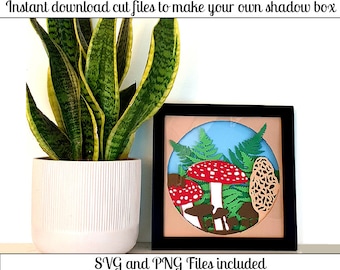 Morel of the Story- shadow box SVG e PNG taglia i file
