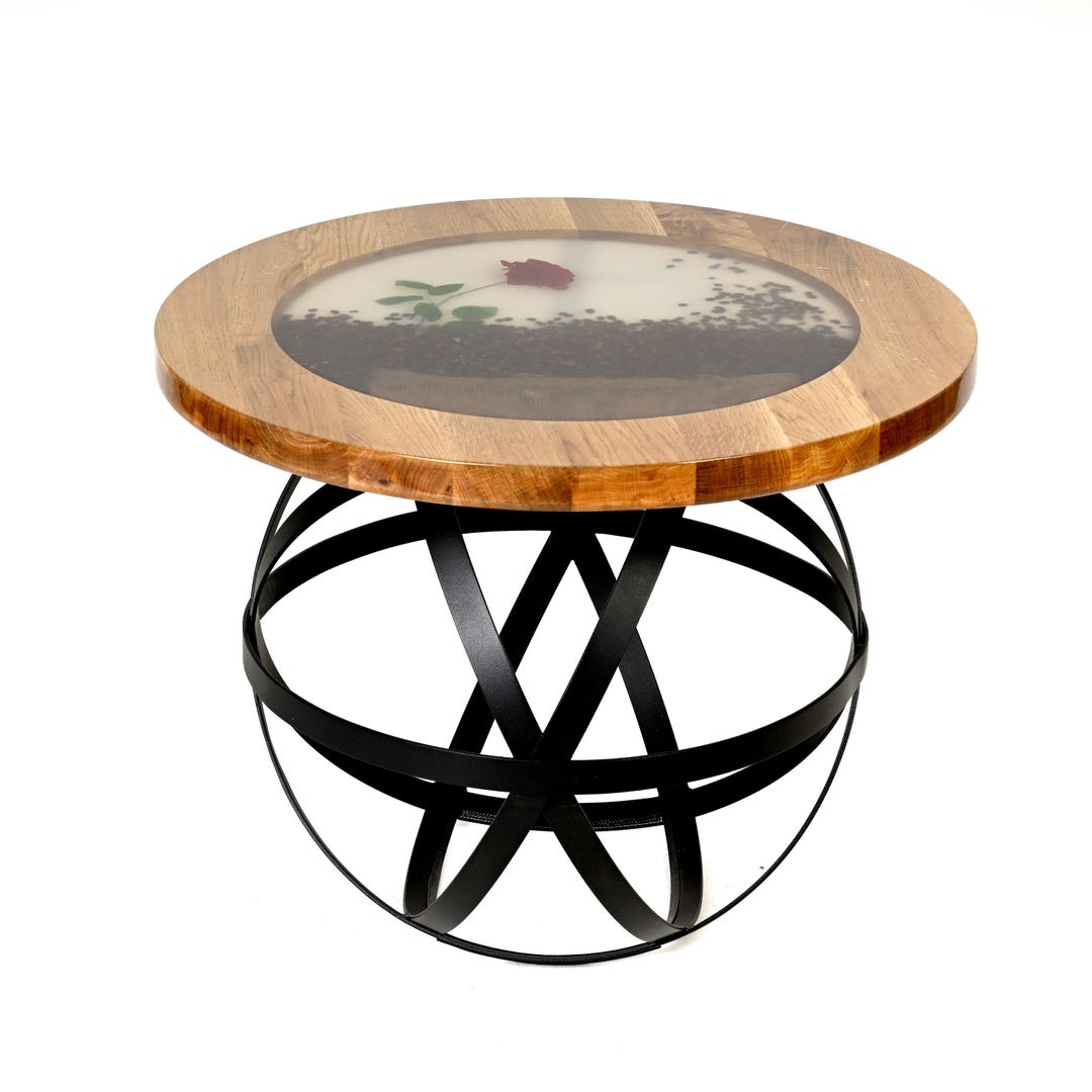Round Resin Coffee Table - Etsy