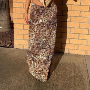 Leopard Print Maxi Skirt