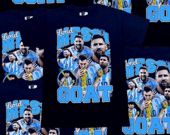 Camiseta de Lionel Messi de Argentina para el Mundial: Camiseta gráfica de fútbol retro