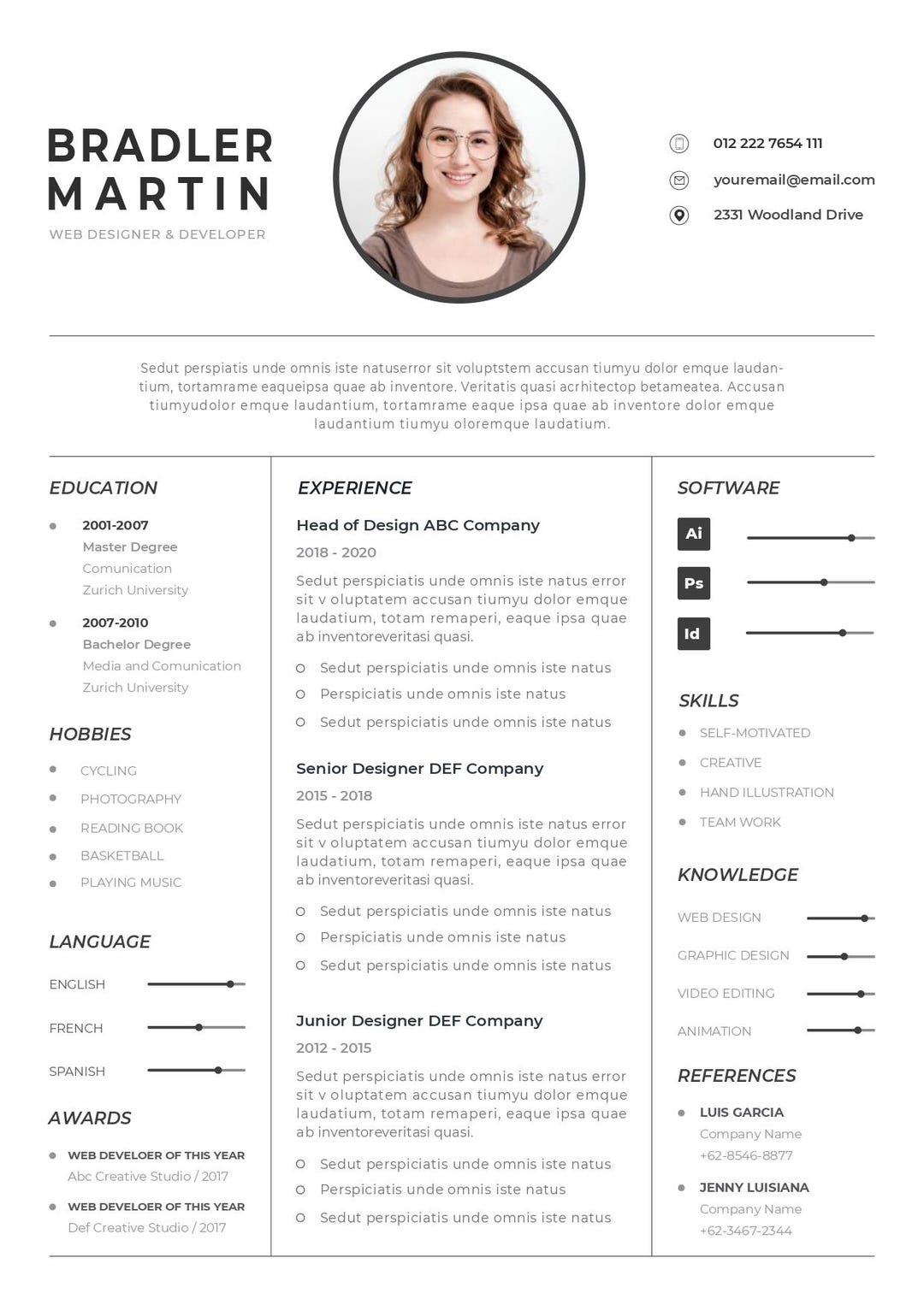 CV Template 2026 Word Adobe Illustrator EPS Instant Etsy Download 