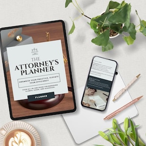 Attorney Lawyer Planner - Printable Legal Practice Organizer for Case Management and Client Tracking