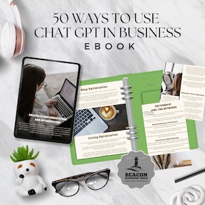 50 Ways to Use ChatGPT in Business Printable Guide for Entrepreneurs Marketing Automation and Productivity