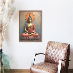 Lord Buddha-muurkunst afdrukbaar ontwerp – direct downloaden
