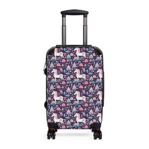 Einhorn Print Koffer | Buntes Reisegepäck für Kinder | Zauberhafter Urlaubs-Zahnrad | Perfekt für Geburtstage oder Feiertage | Handgemacht