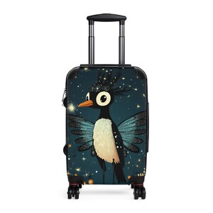 Grillige vogelkoffer | Reisbagage | Uniek cadeau voor reizigers | Kinderen en volwassenen | Vakantiebenodigdheden | Leuk ontwerp