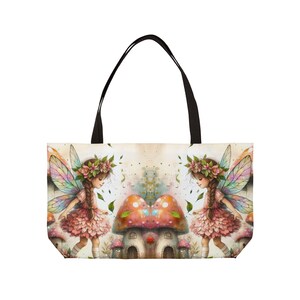 Enchanting Fairy Weekender Tote Bag, Ideal for Travel, Beach Days, Shopping, Perfect Gift for Fairy Lovers, Boho Accessory