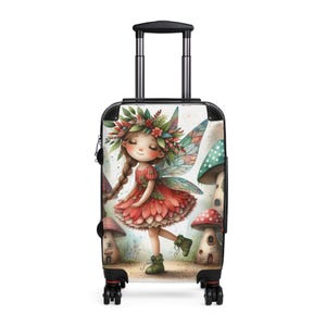 Feen-Koffer, buntes Gepäck, Reisetasche, Kinder-Koffer, einzigartiges Handgepäck, zauberhaftes Reise-Accessoires