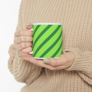 Vibrant Striped Ceramic Mug, Colorful Drinkware for Home, Coffee Cup, Mug, Office, Gifts, Holidays, Coffee Tea Lover