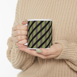 Stylish Striped Ceramic Mug, Perfect for Coffee Lovers, Mug, Coffee Cup, Tea Drinkers, Gifts, Home Decor, Unique Designs