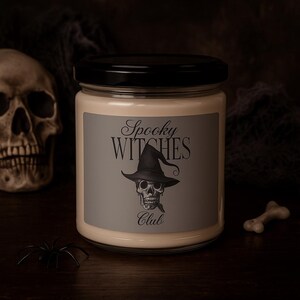 Spooky Witches Candle, Halloween Decor, Witchy Decor, Scented Soy Candle, Fall Home Fragrance, Halloween Gift, Witch Candle