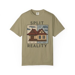 Split Reality T-Shirt | Surreal Graphic Tee | Trippy Aesthetic Shirt | Abstract Art Tee | Edgy Streetwear | Alt Grunge Graphic Tee