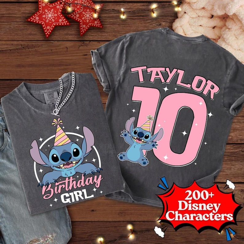 Stitch Birthday Shirt, Stitch Birthday Girl Shirt, Stitch Birthday Boy Shirt, Lilo and Stitch Family Birthday Shirt Bild 1